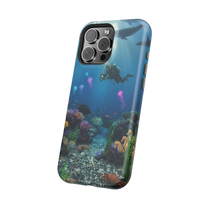 Underwater Diver Phone Case — Magnetic Impact‑Resistant Ocean Design