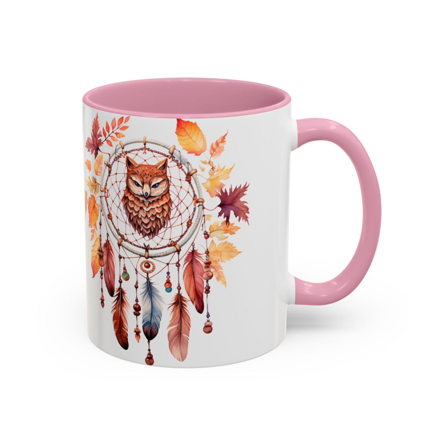 Autumn Owl Dreamcatcher Mug — Fall Leaves Coffee Cup (11oz & 15oz) - Ramshackle Shack