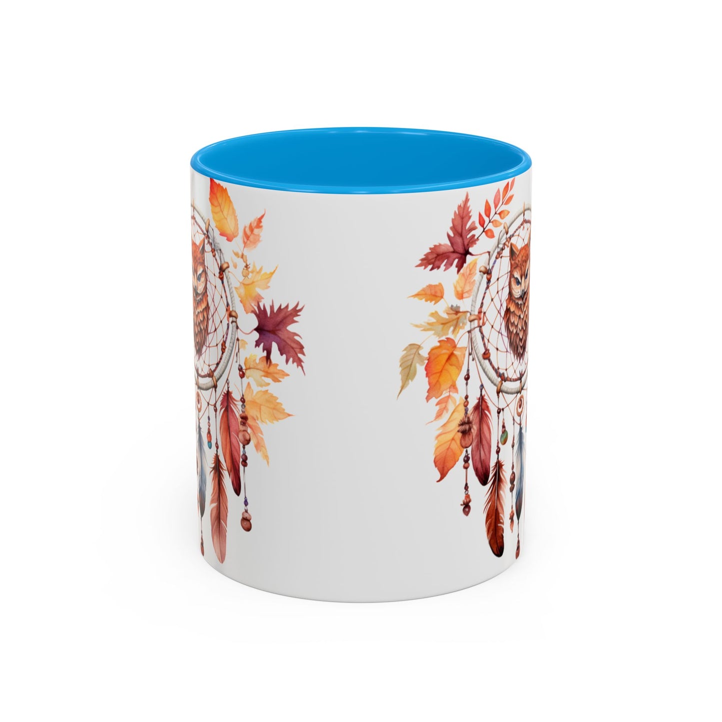 Autumn Owl Dreamcatcher Mug — Fall Leaves Coffee Cup (11oz & 15oz) - Ramshackle Shack