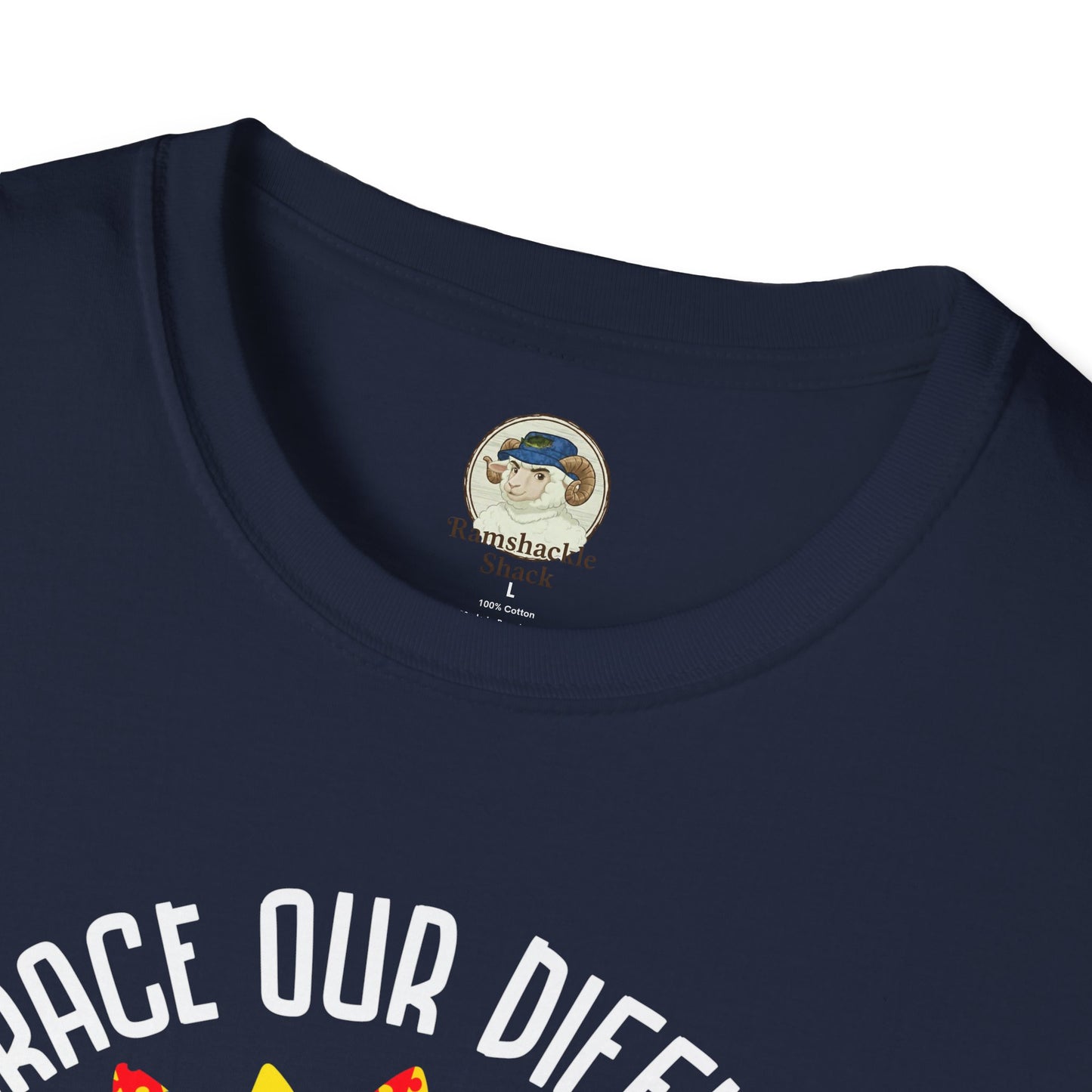 Autism Awareness T-Shirt — "Embrace Our Difference" Puzzle Heart Design - Ramshackle Shack