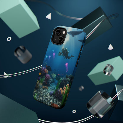 Underwater Diver Phone Case — Magnetic Impact‑Resistant Ocean Design