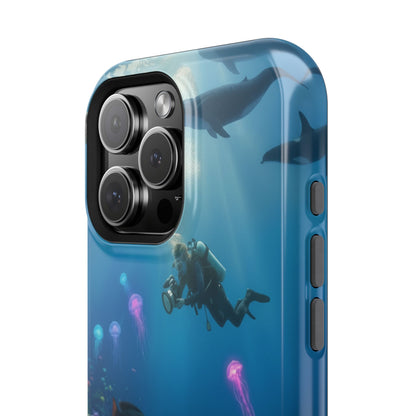 Underwater Diver Phone Case — Magnetic Impact‑Resistant Ocean Design