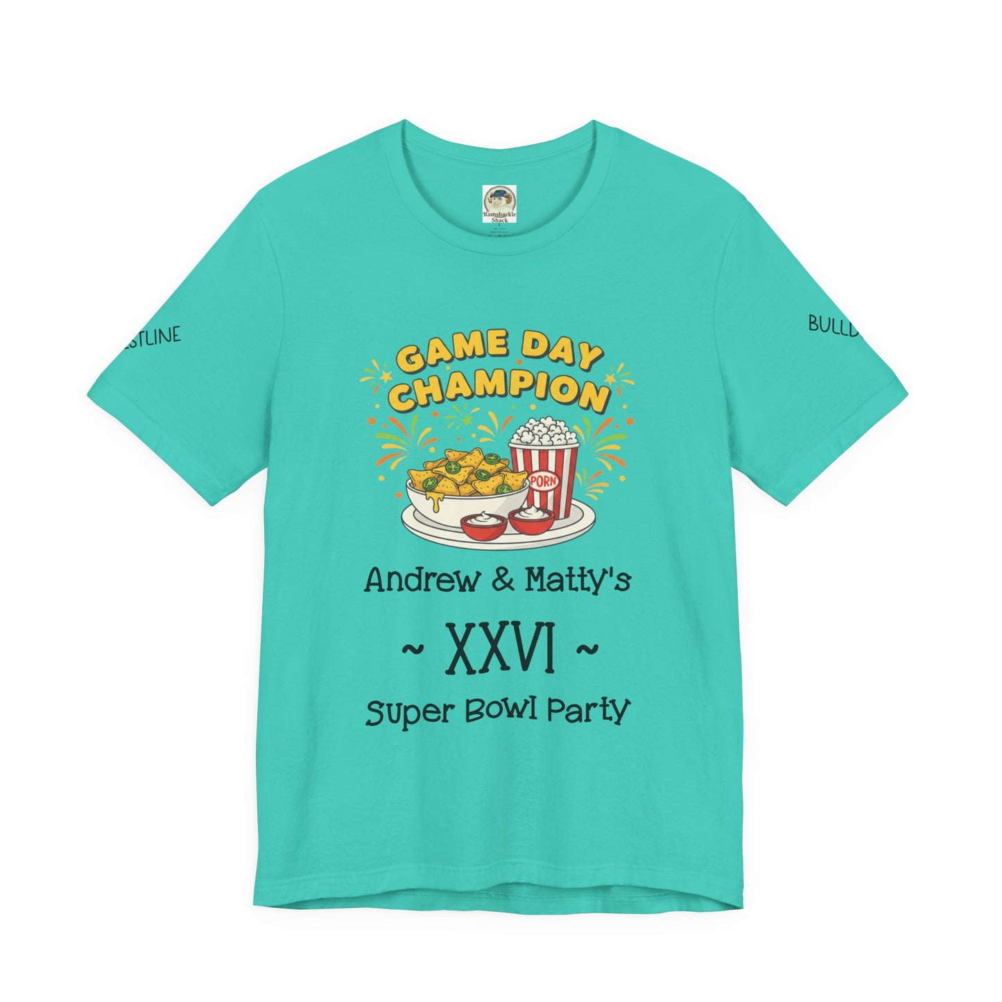 Game Day Champion Tee | Super Bowl Party, Game Day Humor - Ramshackle Shack