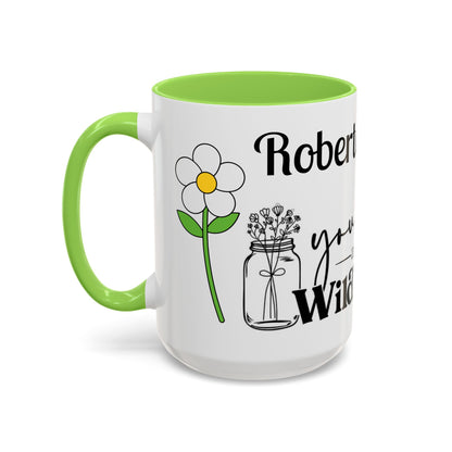 You Belong Among the Wildflowers Daisy Mug — Custom Name Colorful 11oz & 15oz - Ramshackle Shack