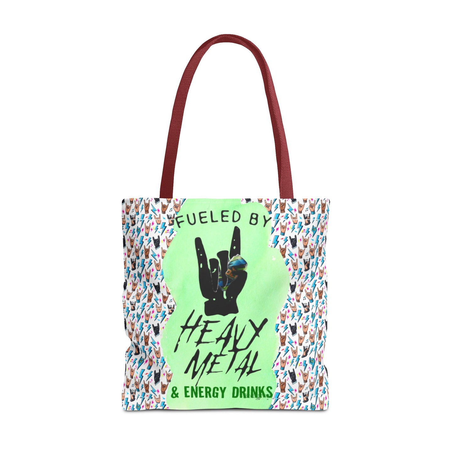 Heavy Metal & Energy Drinks Tote Bag — Neon Rock Energy Design - Ramshackle Shack