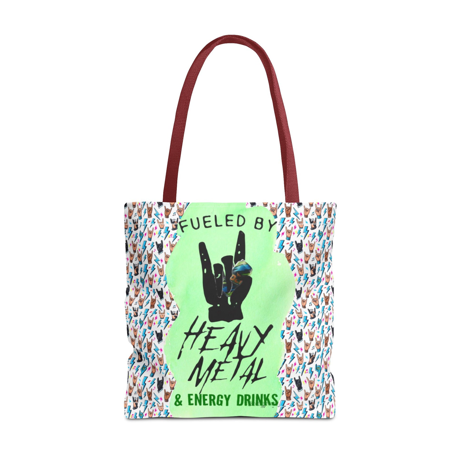 Heavy Metal & Energy Drinks Tote Bag — Neon Rock Energy Design - Ramshackle Shack