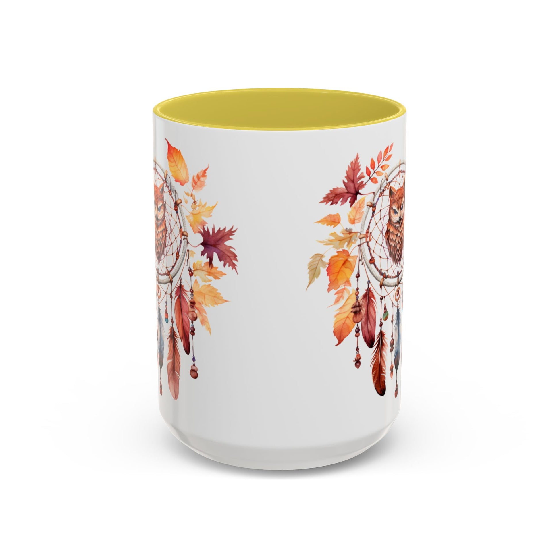 Autumn Owl Dreamcatcher Mug — Fall Leaves Coffee Cup (11oz & 15oz) - Ramshackle Shack