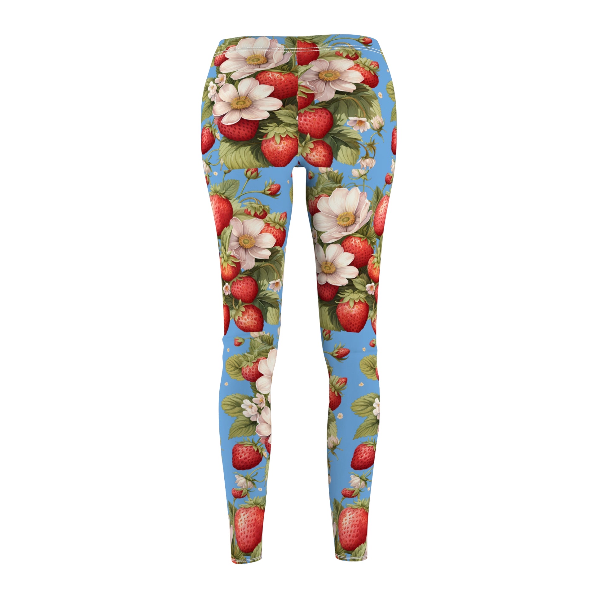 Strawberry Blossom Leggings — Floral All-Over Print Women’s Leggings - Ramshackle Shack