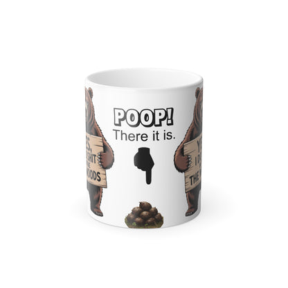 Funny Coffee Mug — Bear "Yes, I Do Sh*t In The Woods" Heat Changing Mug, 11oz Magic Reveal Novelty Coffee Cup for Camping & Office Gag Gift - Ramshackle Shack