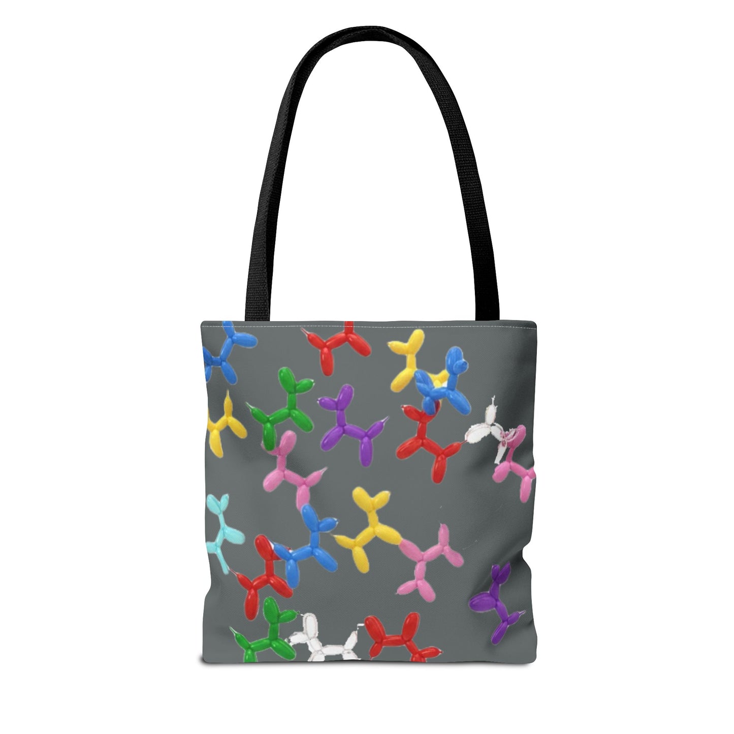 Balloon Dog Pattern Tote Bag – Colorful Pop Art Reusable Shopper - Ramshackle Shack