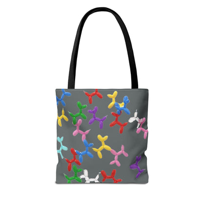 Balloon Dog Pattern Tote Bag – Colorful Pop Art Reusable Shopper - Ramshackle Shack