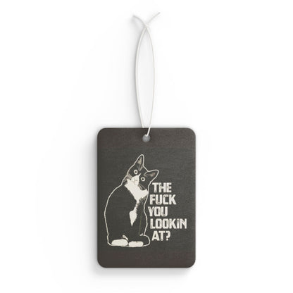 Funny Cat Car Air Freshener The F*** You Lookin At? Sassy Vehicle Air Freshener - Ramshackle Shack