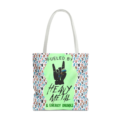 Heavy Metal & Energy Drinks Tote Bag — Neon Rock Energy Design - Ramshackle Shack