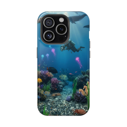 Underwater Diver Phone Case — Magnetic Impact‑Resistant Ocean Design