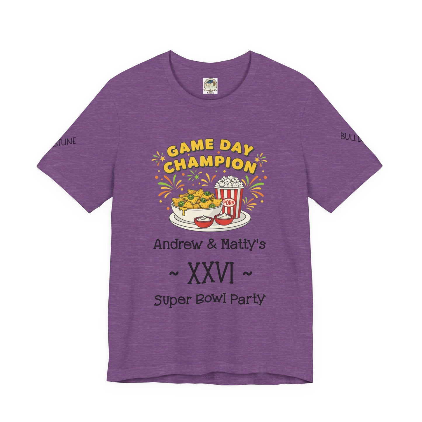 Game Day Champion Tee | Super Bowl Party, Game Day Humor - Ramshackle Shack