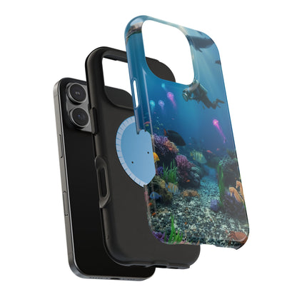 Underwater Diver Phone Case — Magnetic Impact‑Resistant Ocean Design