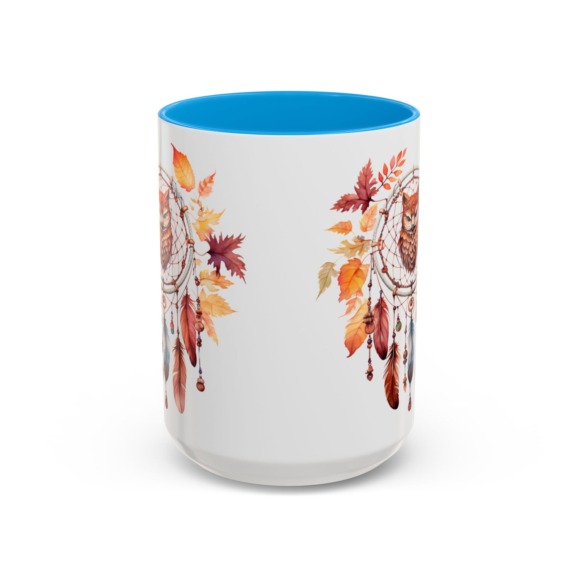 Autumn Owl Dreamcatcher Mug — Fall Leaves Coffee Cup (11oz & 15oz) - Ramshackle Shack
