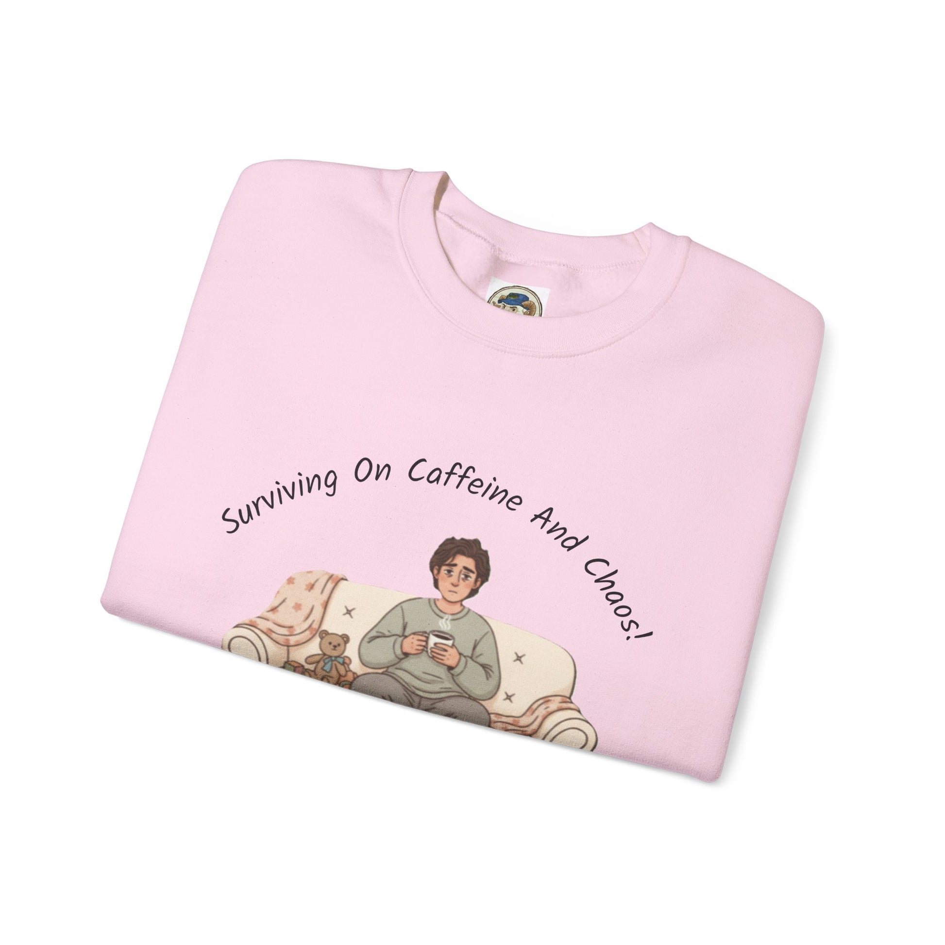 Tired Parent Candid Humor Sweatshirt | mom humor, parenting meme - Ramshackle Shack