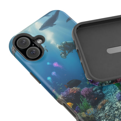 Underwater Diver Phone Case — Magnetic Impact‑Resistant Ocean Design