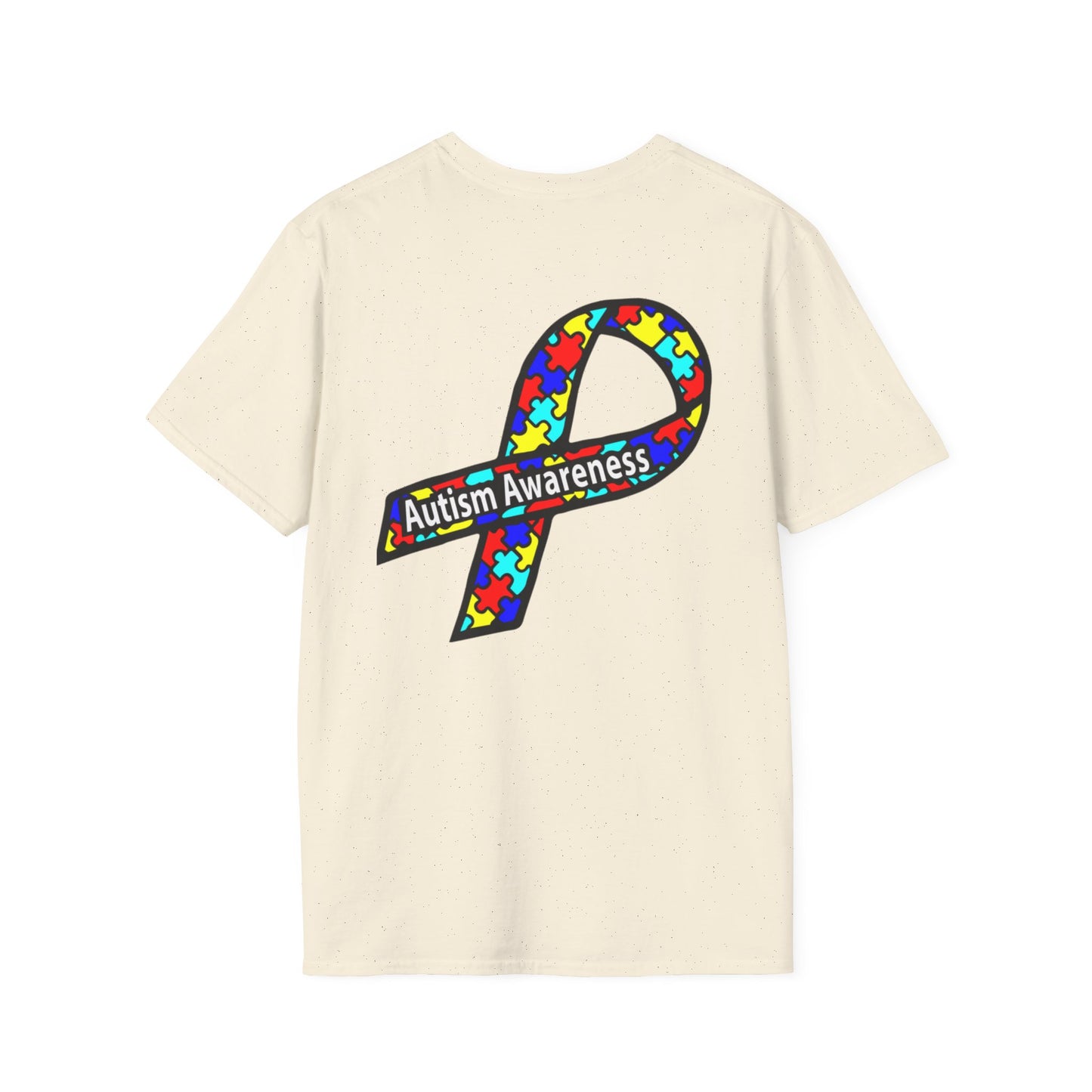 Autism Awareness T-Shirt — "Not Fighting Autism, Working With It" Puzzle Ribbon Tee - Ramshackle Shack