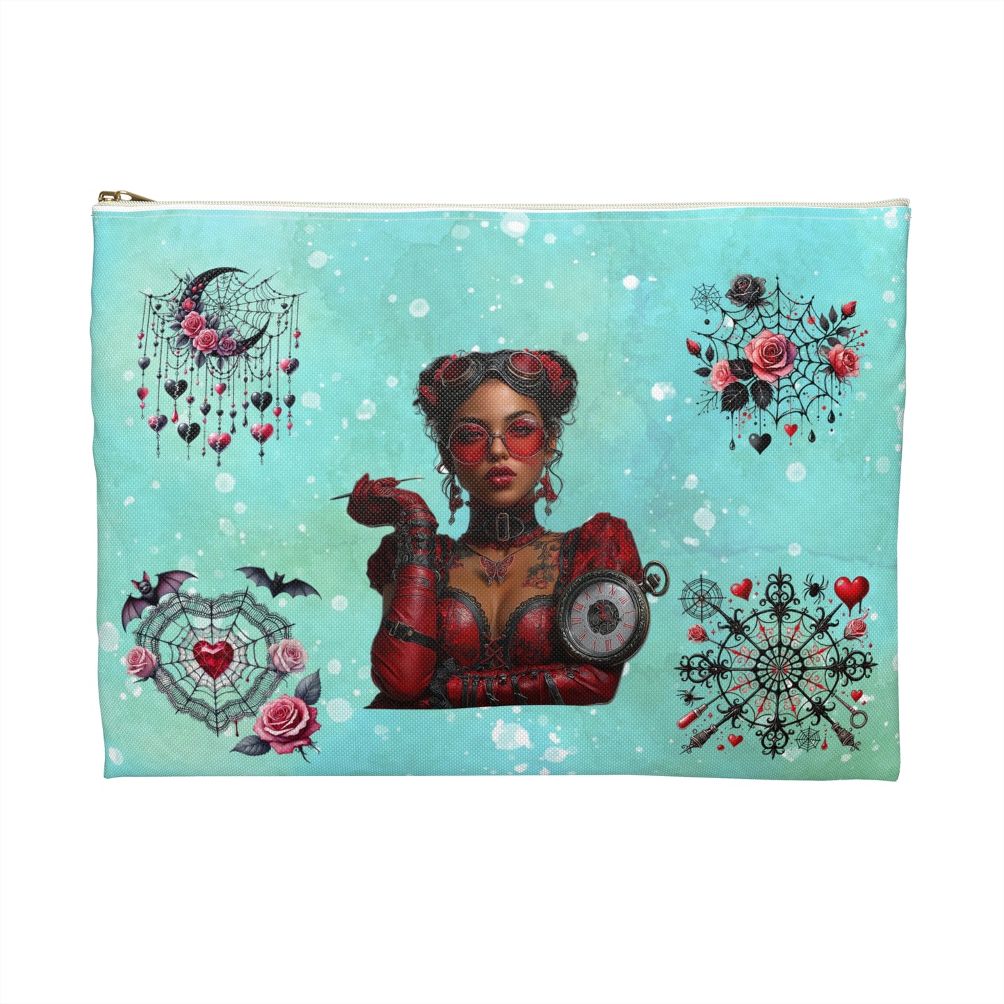 Steampunk Goth Makeup Bag — Victorian Gear Accessory Pouch - Ramshackle Shack