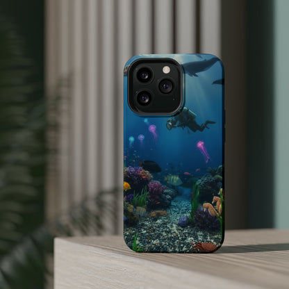 Underwater Diver Phone Case — Magnetic Impact‑Resistant Ocean Design