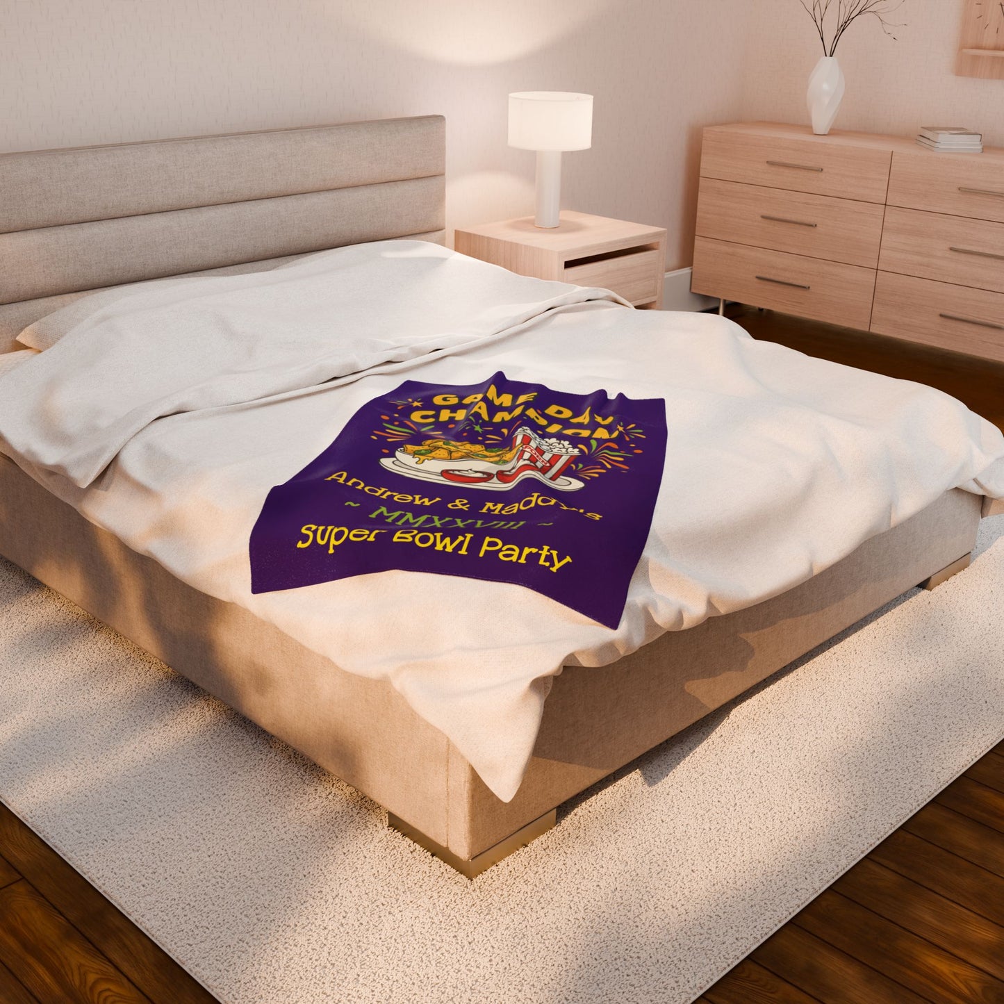 Game Day Champion Blanket | Super Bowl Party, Game Day Humor - Ramshackle Shack