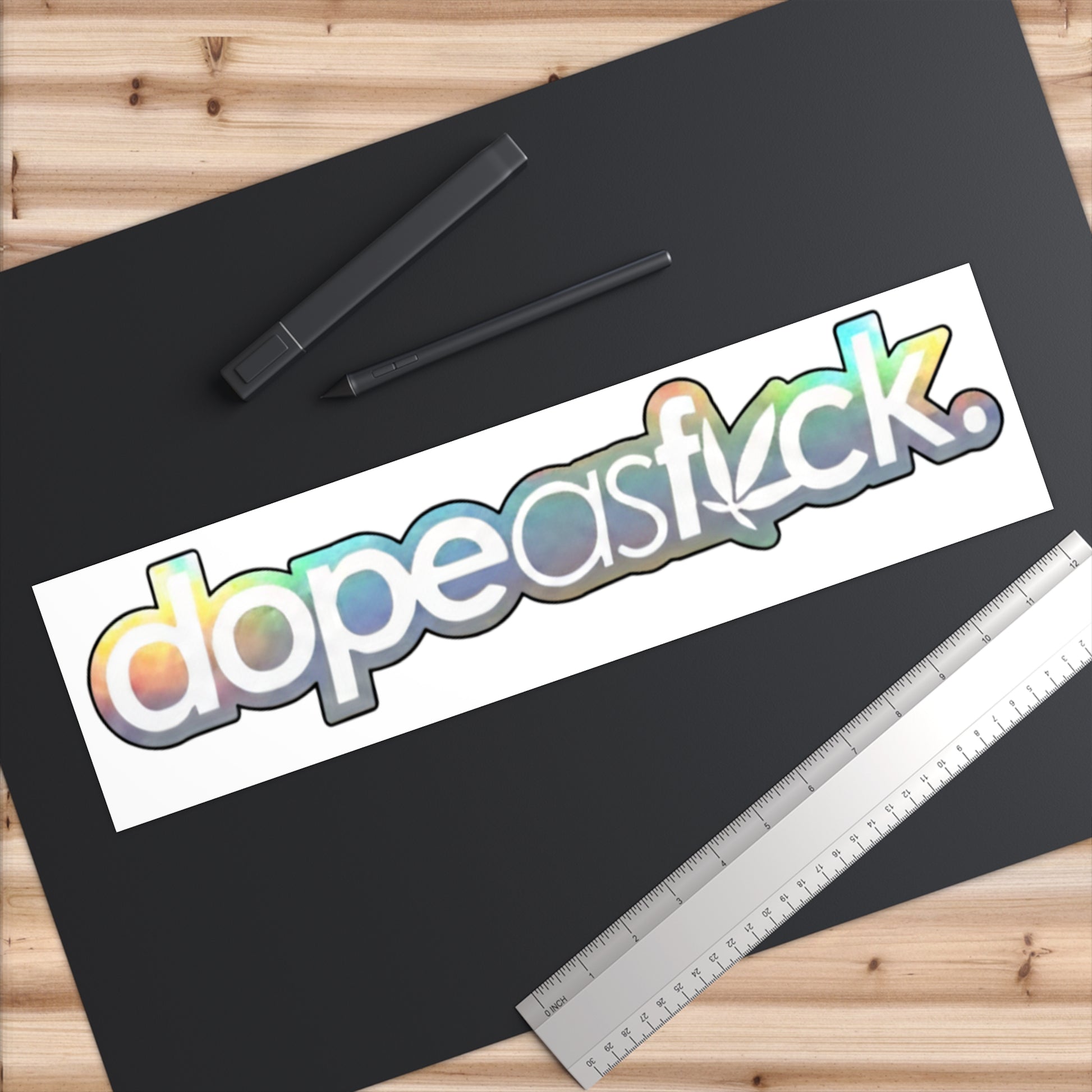 Dope as Fuck Pot Leaf Bumper Sticker - Ramshackle Shack