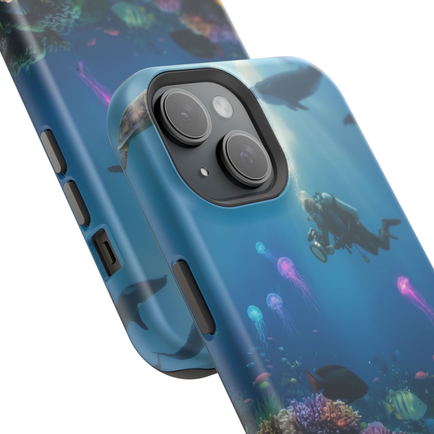 Underwater Diver Phone Case — Magnetic Impact‑Resistant Ocean Design