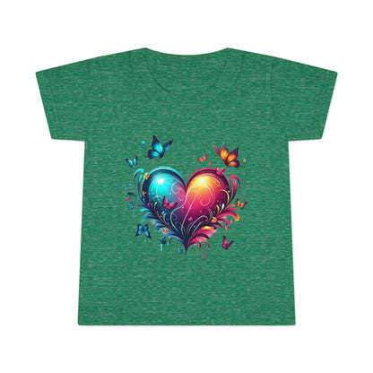 Colorful Heart & Butterflies Graphic Toddler Tee - Ramshackle Shack