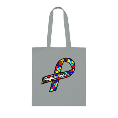 Autism Awareness Puzzle-Heart Cotton Tote — “Not Fighting Autism, Working With It” - Ramshackle Shack