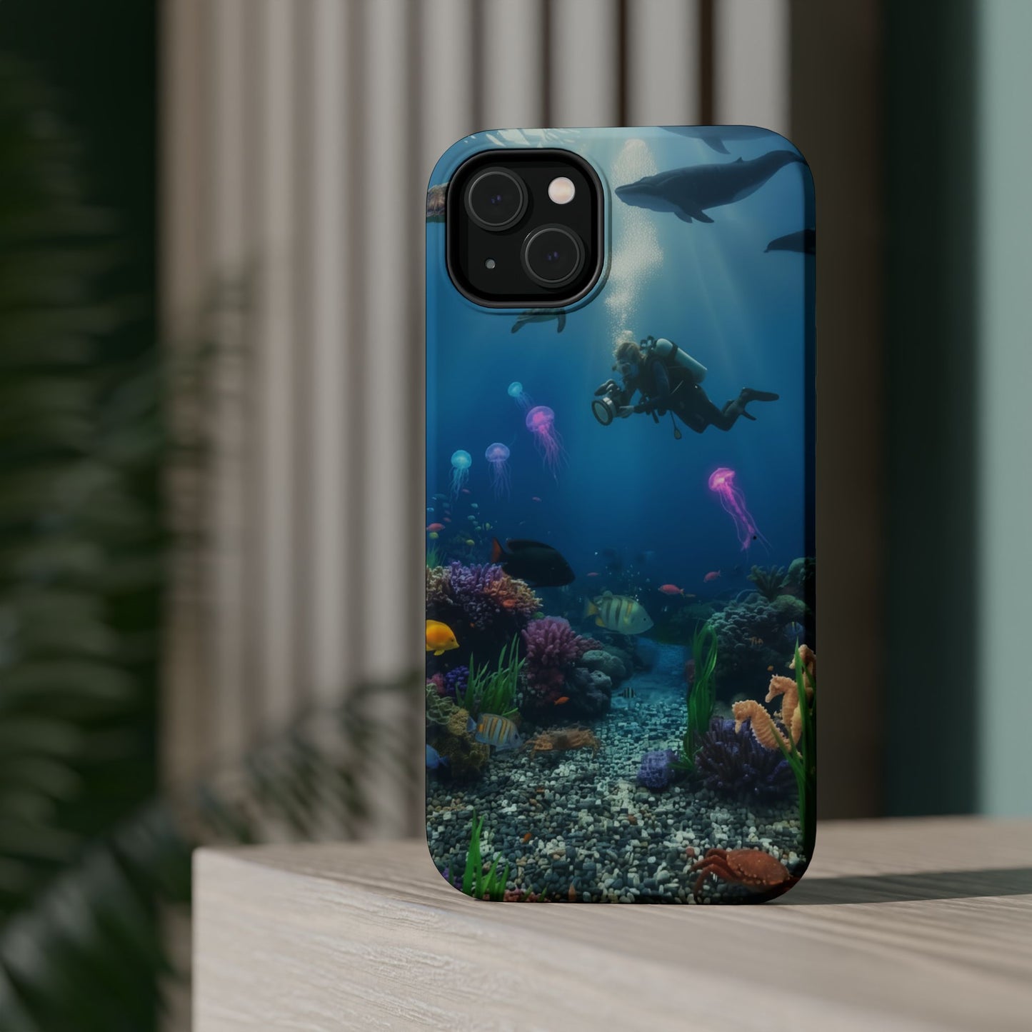 Underwater Diver Phone Case — Magnetic Impact‑Resistant Ocean Design