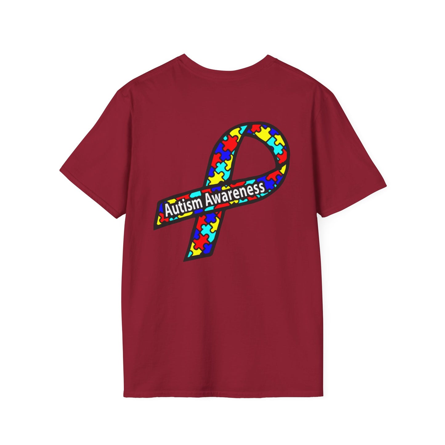 Autism Awareness T-Shirt — "Not Fighting Autism, Working With It" Puzzle Ribbon Tee - Ramshackle Shack