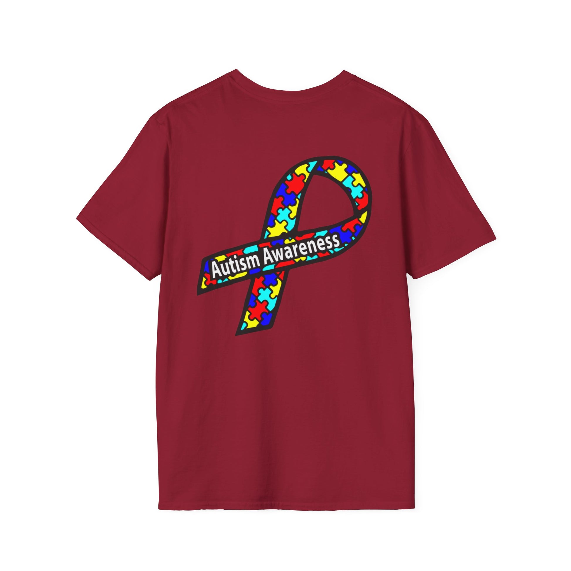 Autism Awareness T-Shirt — "Not Fighting Autism, Working With It" Puzzle Ribbon Tee - Ramshackle Shack
