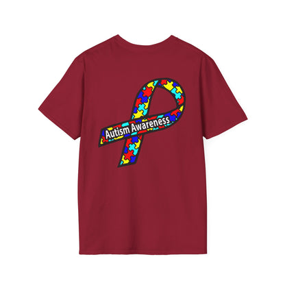 Autism Awareness T-Shirt — "Not Fighting Autism, Working With It" Puzzle Ribbon Tee - Ramshackle Shack