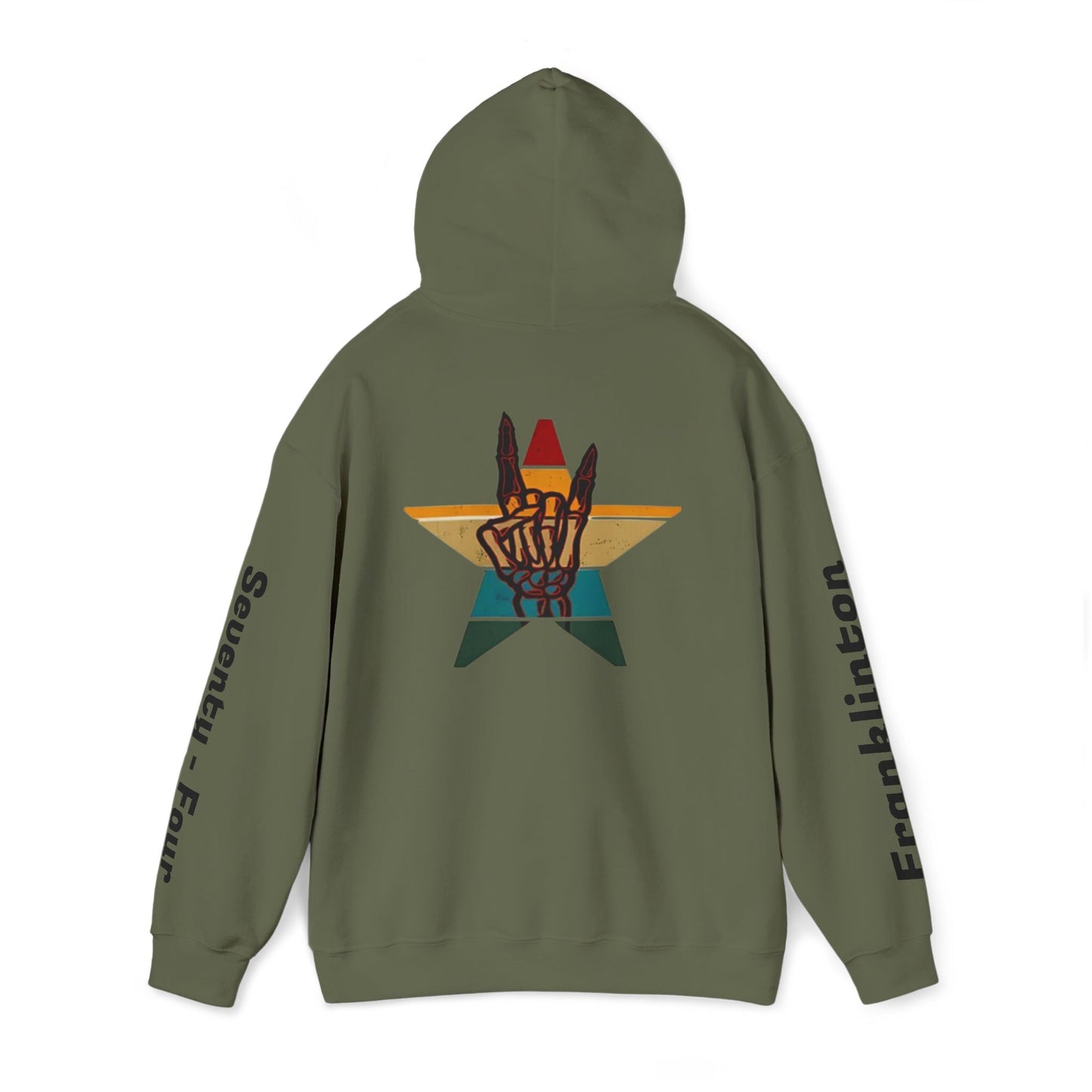 Rockin' Into My [70's] Hooded Sweatshirt — Custom Name & Age Guitar Birthday Design - Ramshackle Shack