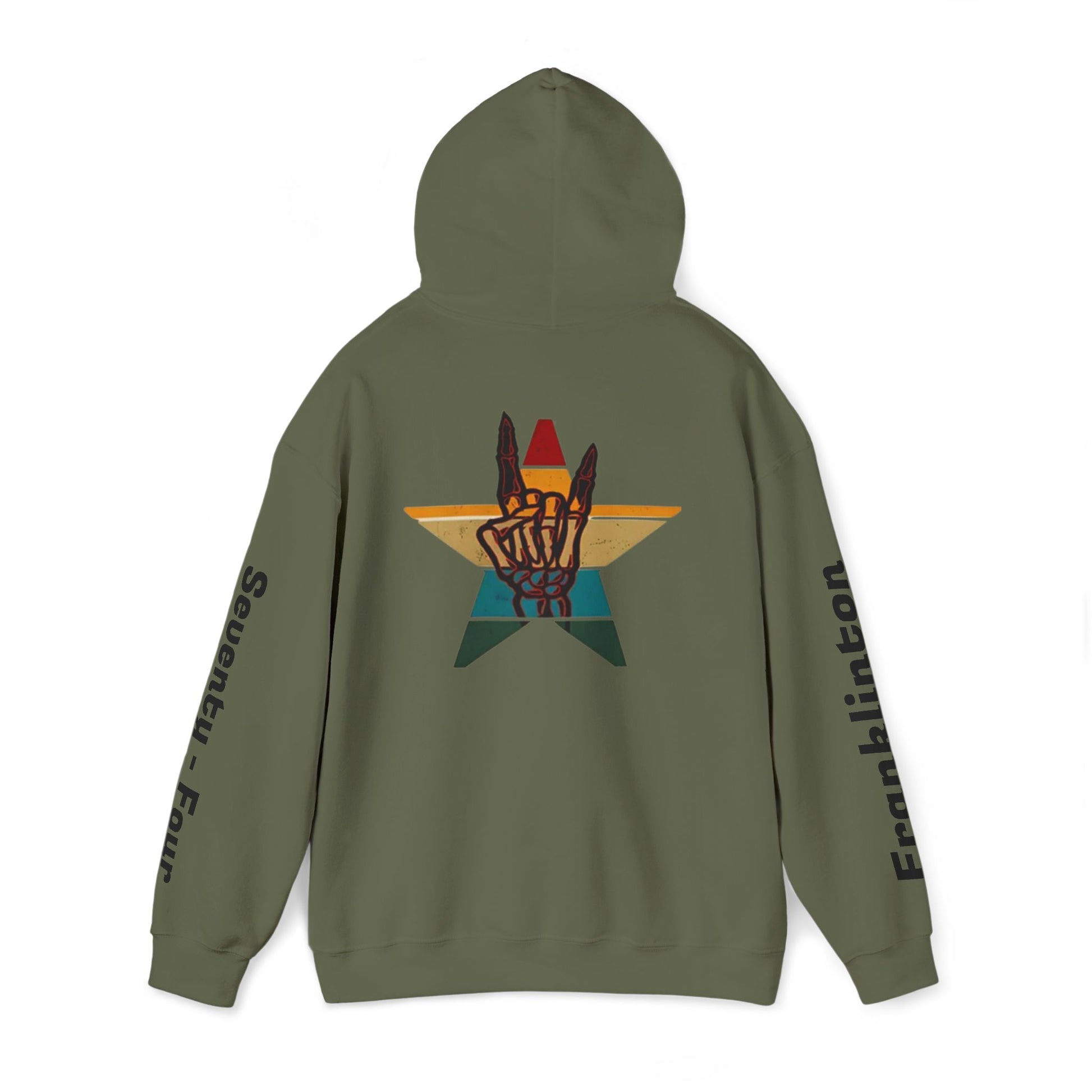 Rockin' Into My [70's] Hooded Sweatshirt — Custom Name & Age Guitar Birthday Design - Ramshackle Shack