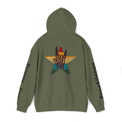 Rockin' Into My [70's] Hooded Sweatshirt — Custom Name & Age Guitar Birthday Design - Ramshackle Shack