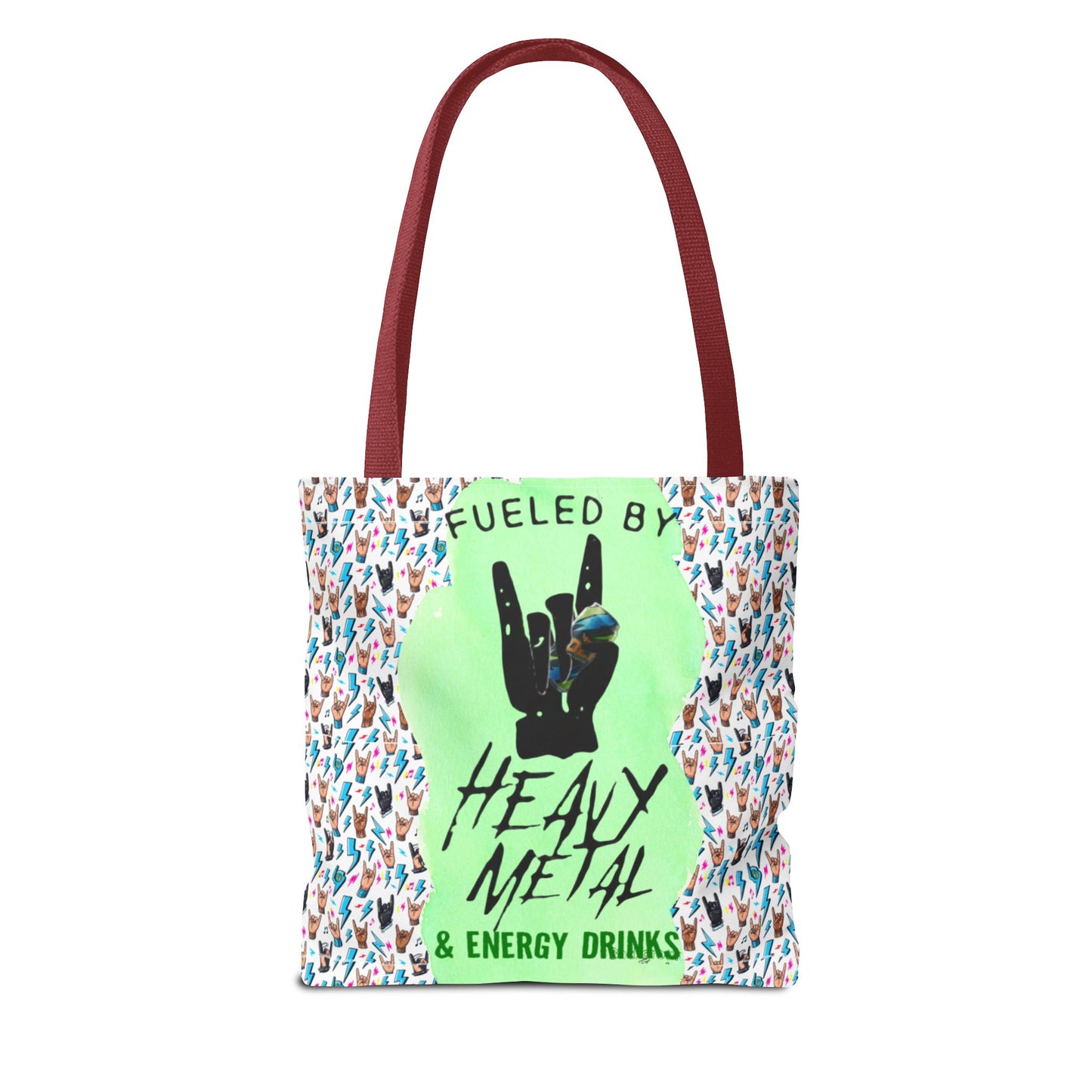 Heavy Metal & Energy Drinks Tote Bag — Neon Rock Energy Design - Ramshackle Shack