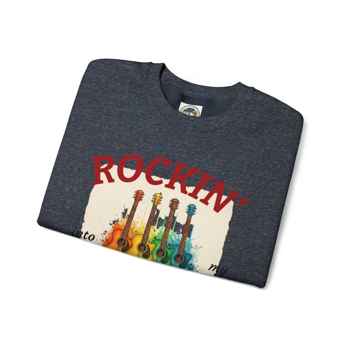 Rockin' Into My 60's Sweatshirt — Custom Age & Name Guitar Crewneck - Ramshackle Shack