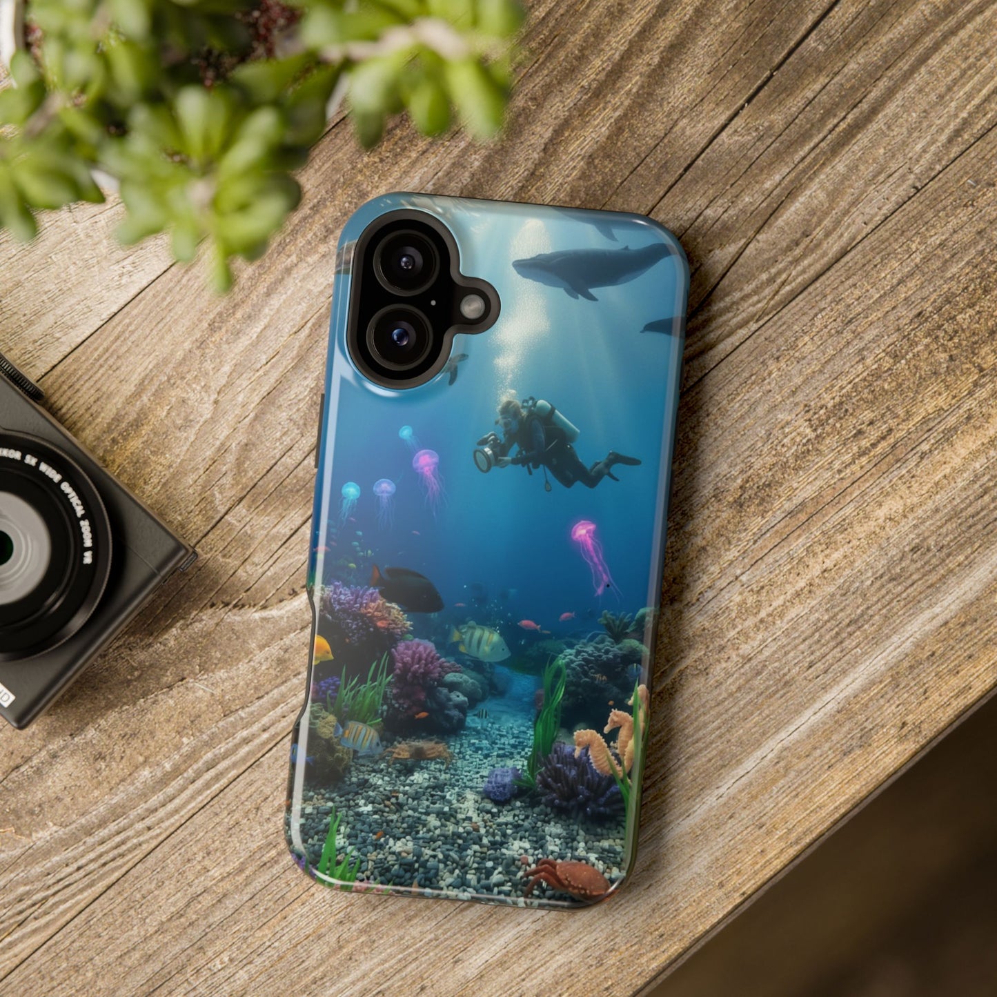 Underwater Diver Phone Case — Magnetic Impact‑Resistant Ocean Design