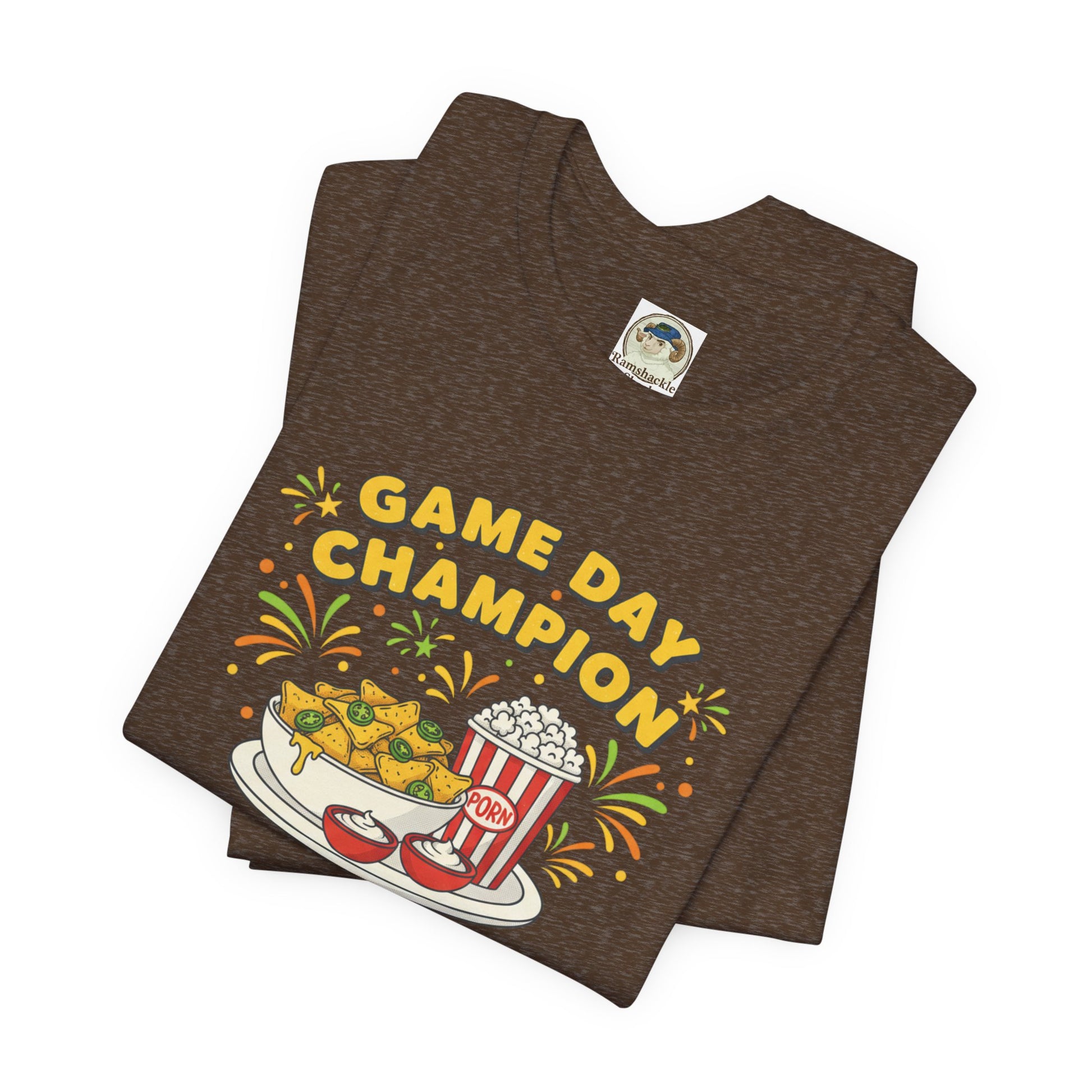 Game Day Champion Tee | Super Bowl Party, Game Day Humor - Ramshackle Shack