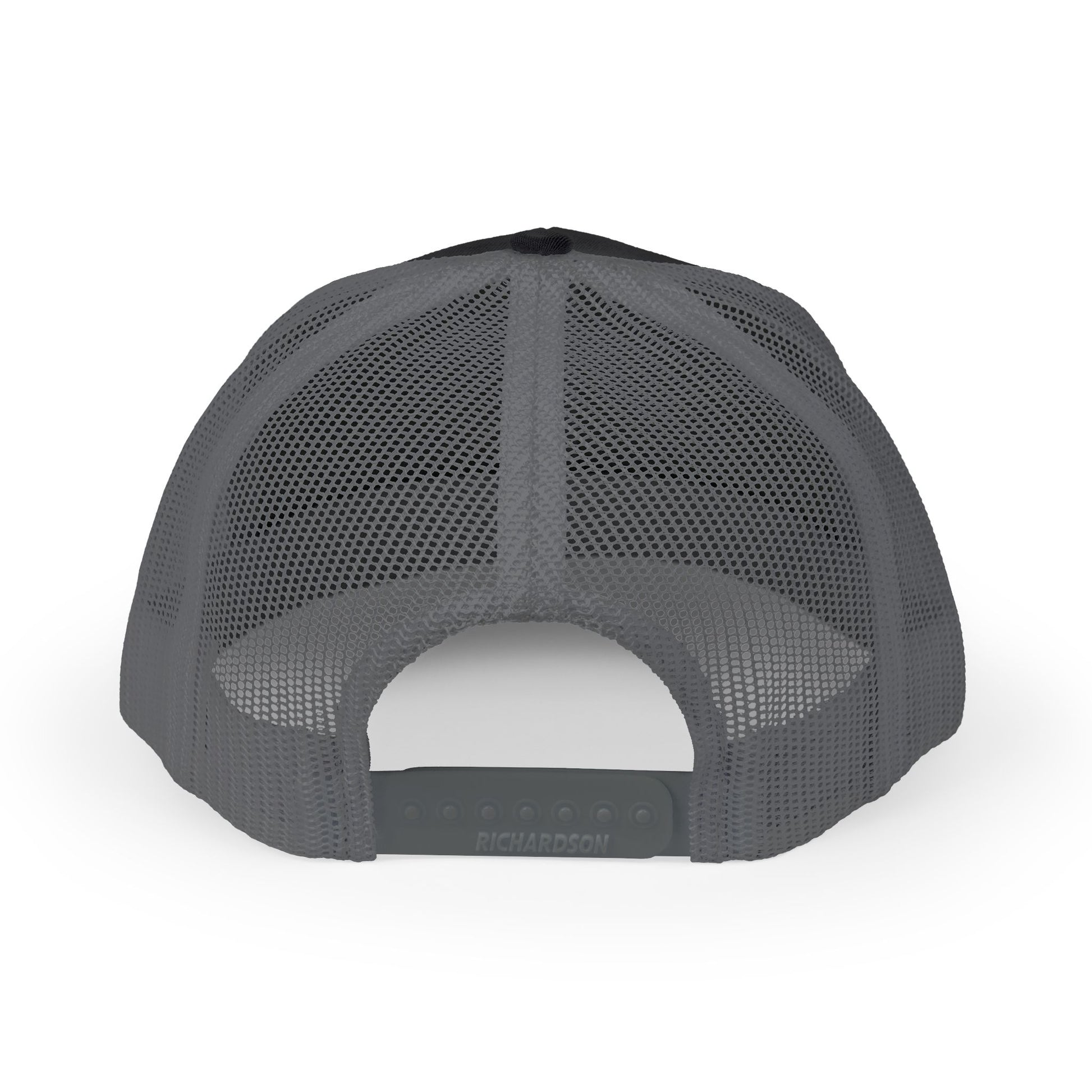Printify Never Surrender Snapback Trucker Cap, adjustable hat with bold front design and mesh back for breathability.