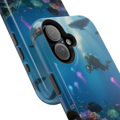 Underwater Diver Phone Case — Magnetic Impact‑Resistant Ocean Design