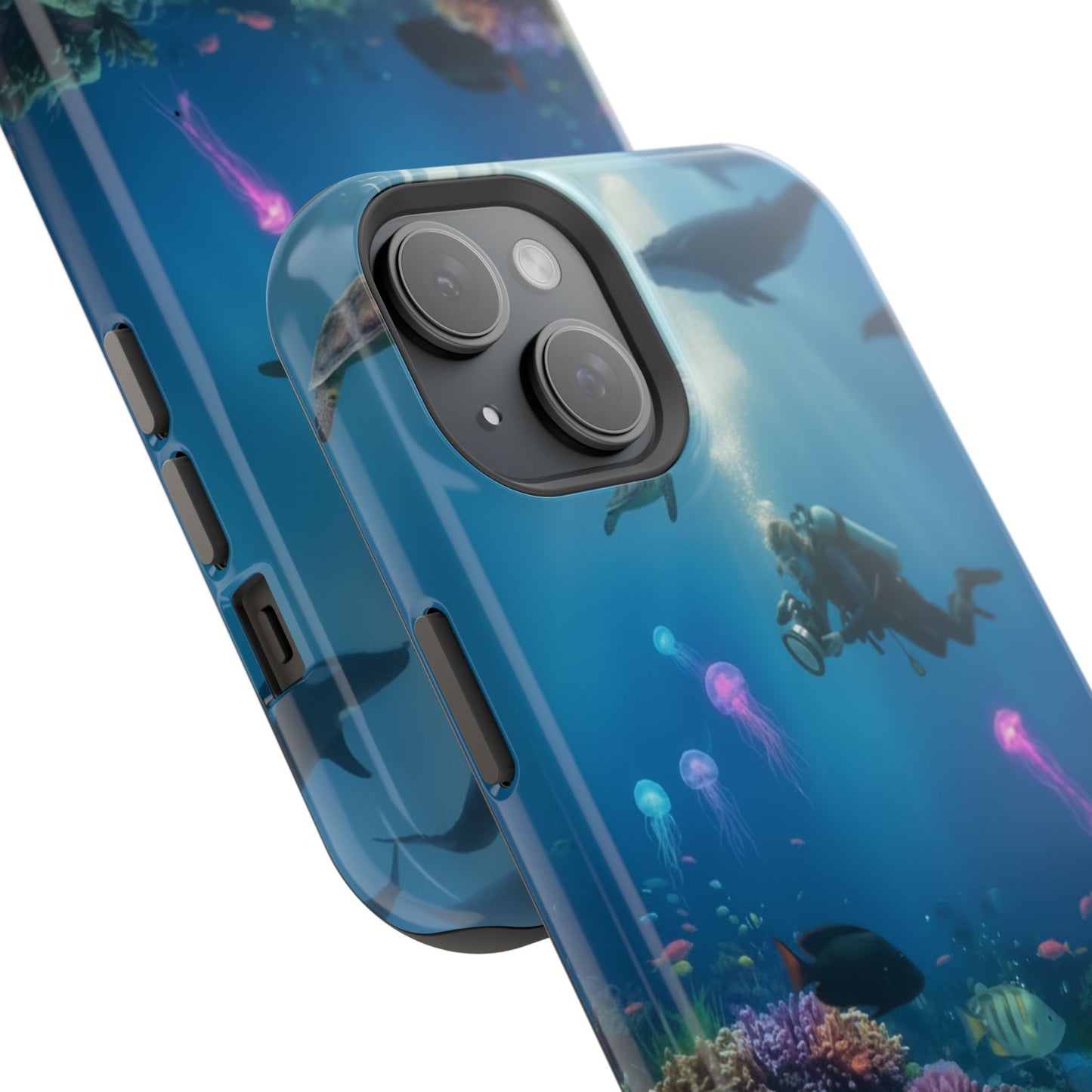 Underwater Diver Phone Case — Magnetic Impact‑Resistant Ocean Design