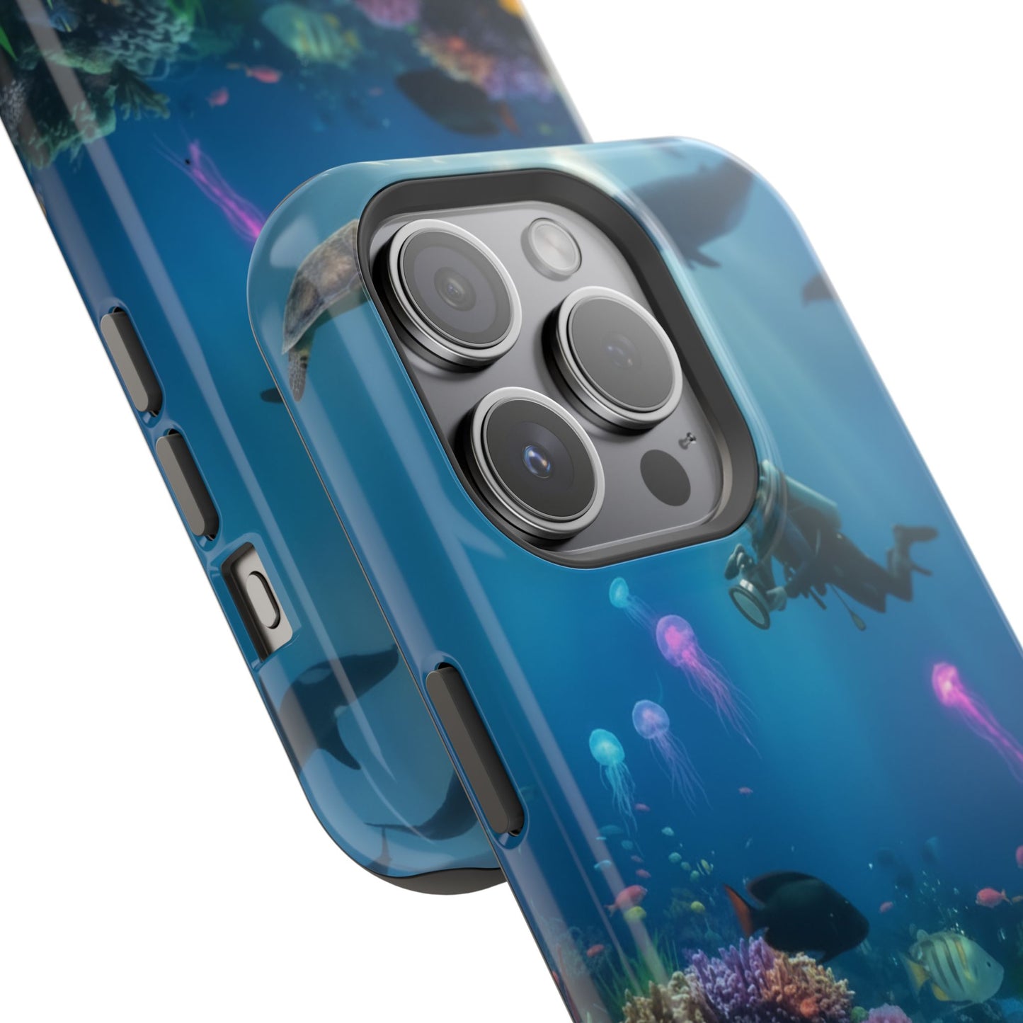 Underwater Diver Phone Case — Magnetic Impact‑Resistant Ocean Design