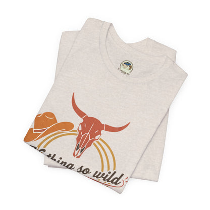Personalized Western Sunset T-Shirt by Printify featuring a vibrant western sunset design on a casual rider tee.