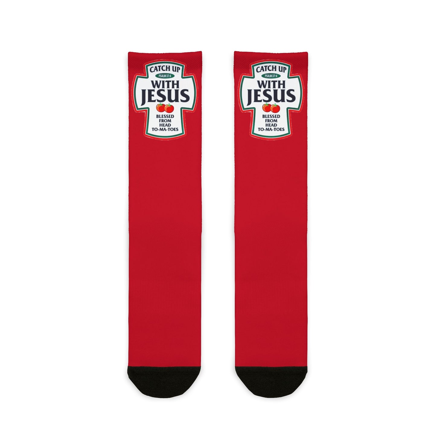 Catch Up with Jesus Ketchup Bottle Crew Socks - Ramshackle Shack