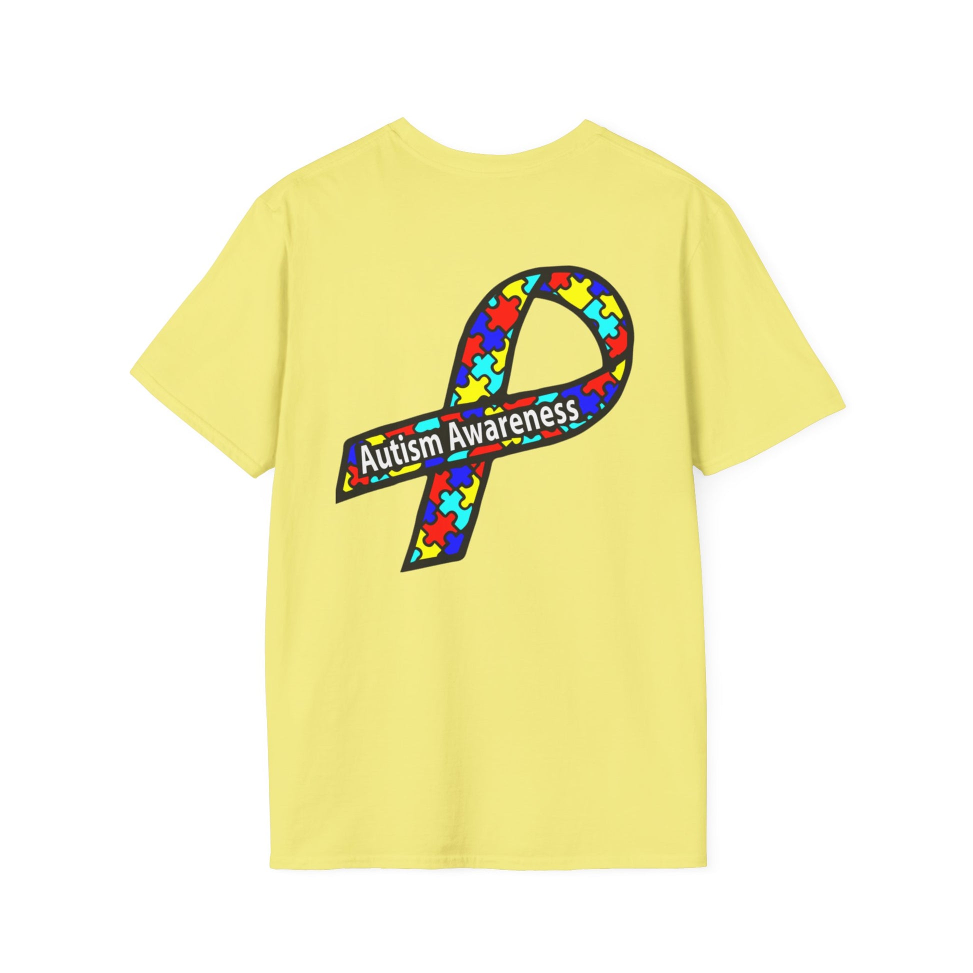 Autism Awareness T-Shirt — "Not Fighting Autism, Working With It" Puzzle Ribbon Tee - Ramshackle Shack