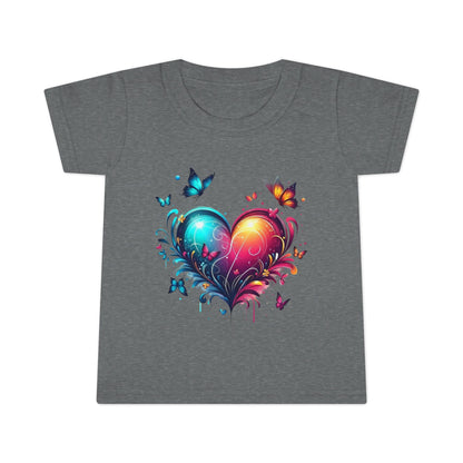 Colorful Heart & Butterflies Graphic Toddler Tee - Ramshackle Shack